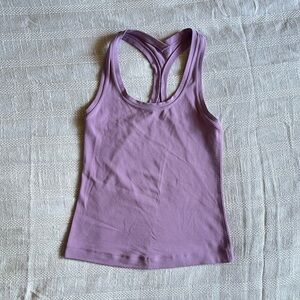 Lululemon Lilac Cool Racerback Tank Top Cropped